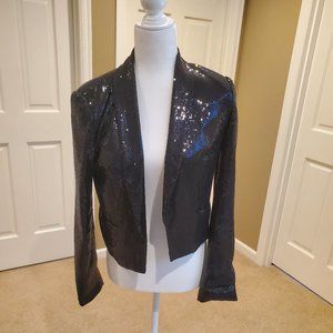 H&M Black Sequin Blazer Sz 6
